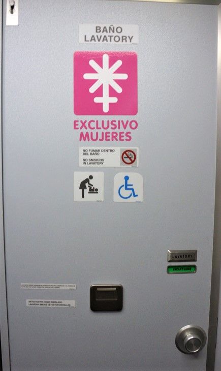 Interjet flight report womens bathroom